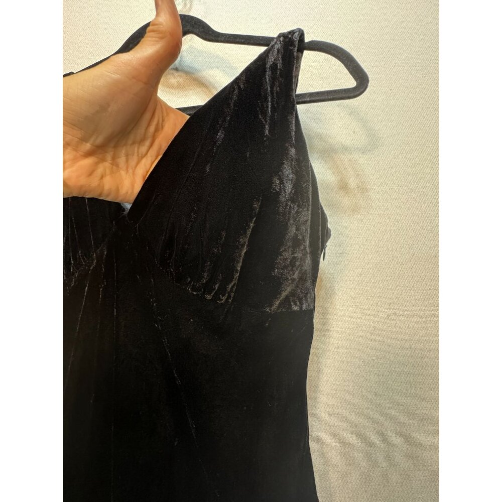 Laundry By Shelli Segal Women's Silk Mini Dress Sleeveless V Neck Size 6 Black - Picture 4 of 9